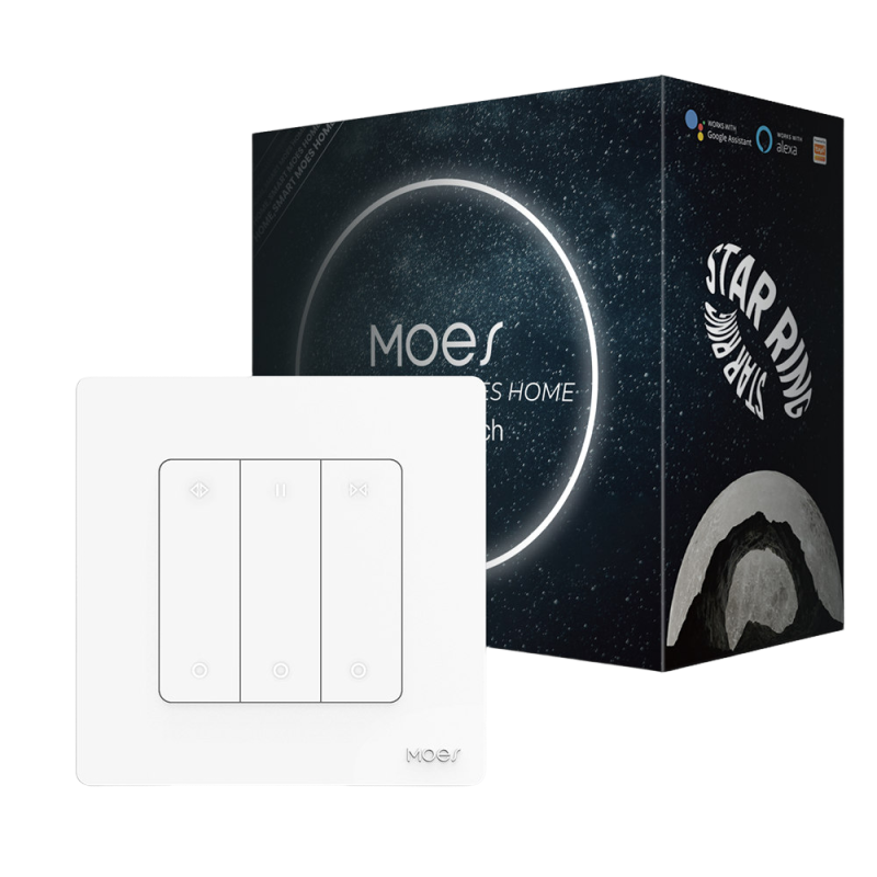 MOES Smart ZigBee Star Ring Curtain Switch For Rol01