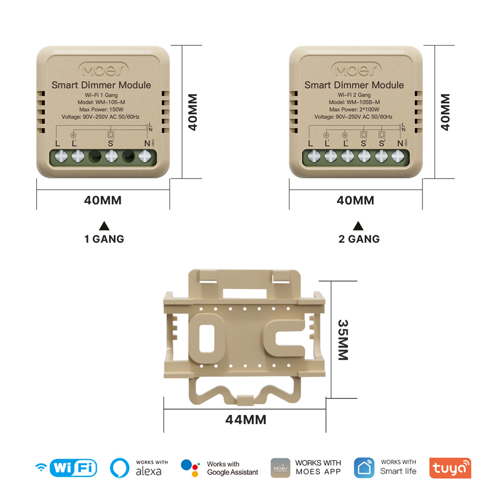 Tuya WiFi Smart Dimmer Switch Module Timer Diy Breaker Light Dimmer Switch 12 Gang With Alexa Google Home (3)